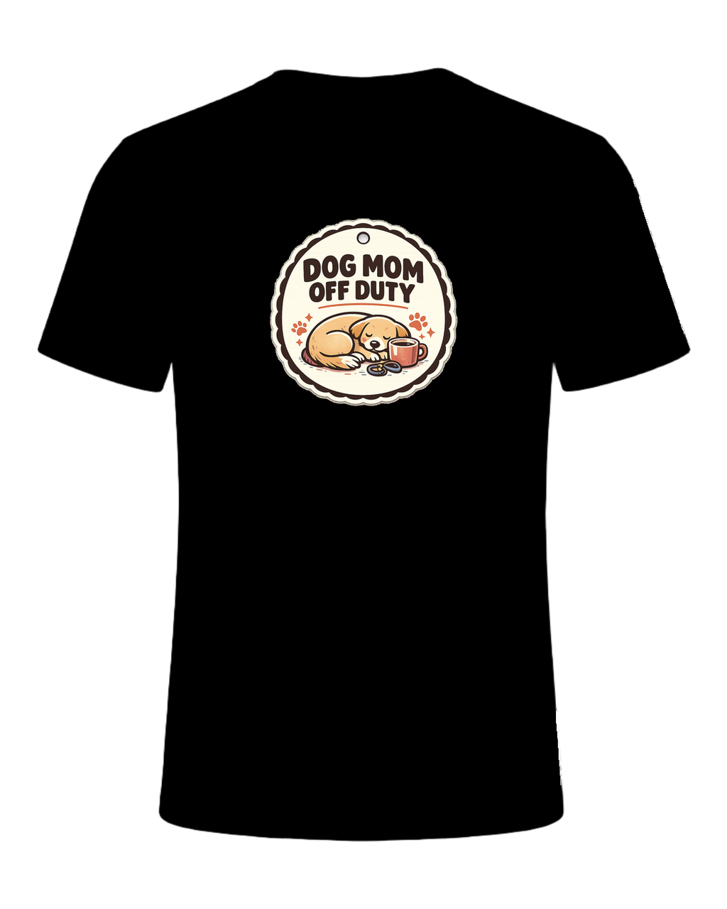 Dog Mom Off Duty Tee — Black