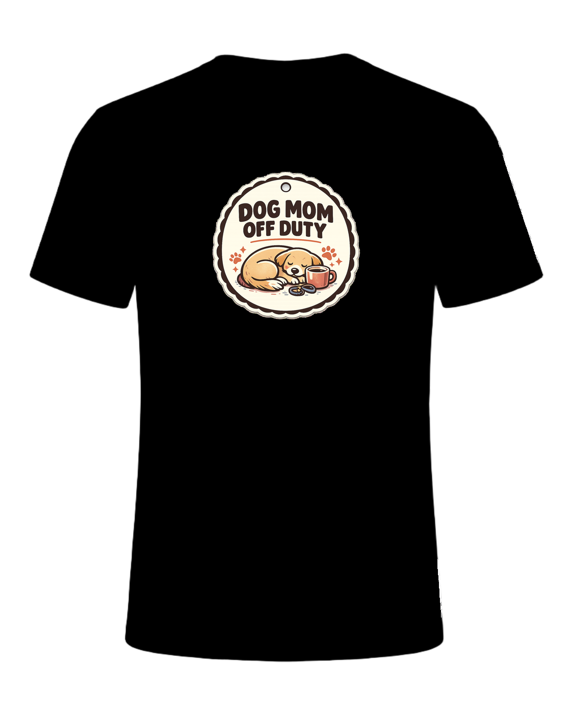 Dog Mom Off Duty Tee — Black