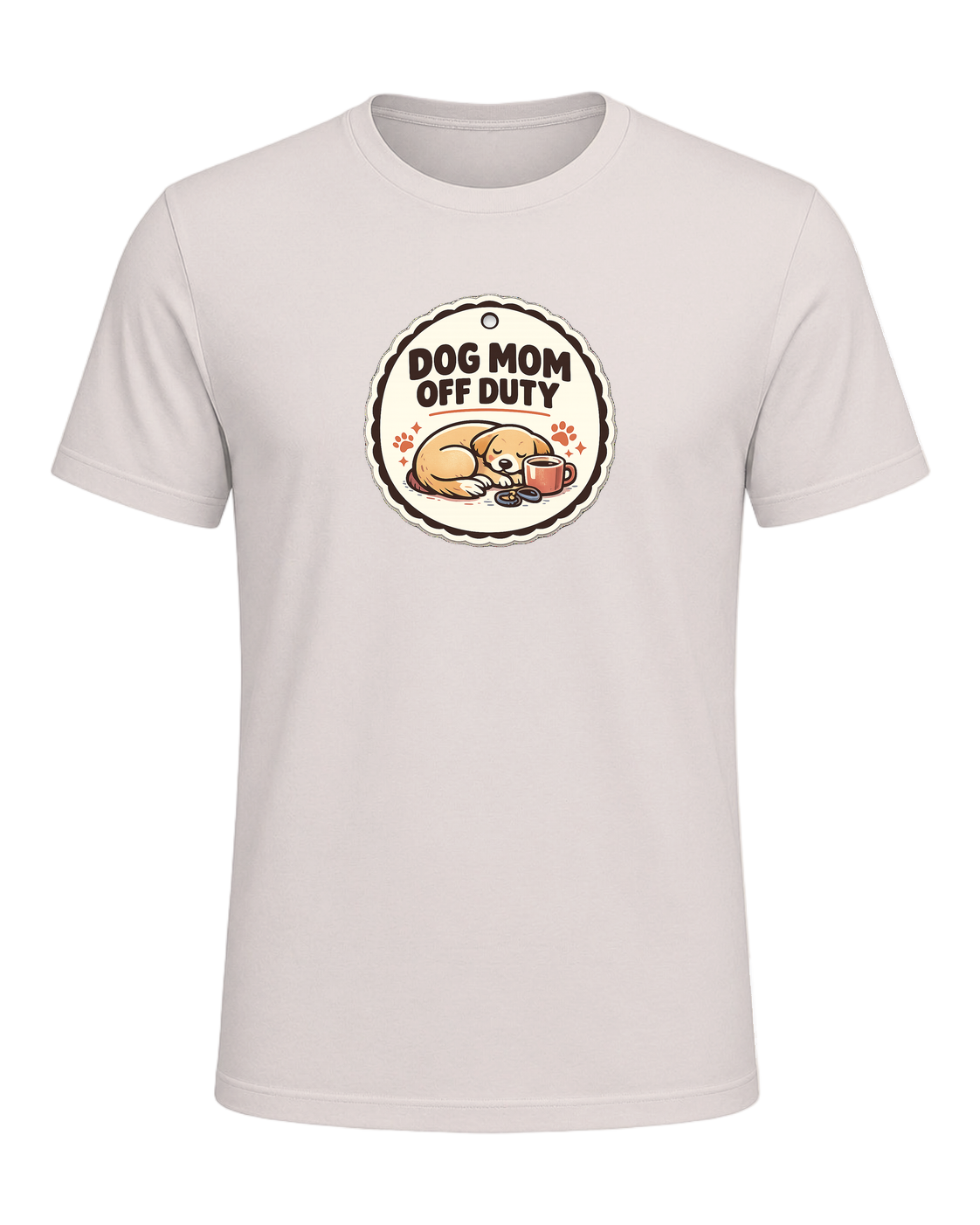Dog Mom Off Duty Tee — Heather Dust