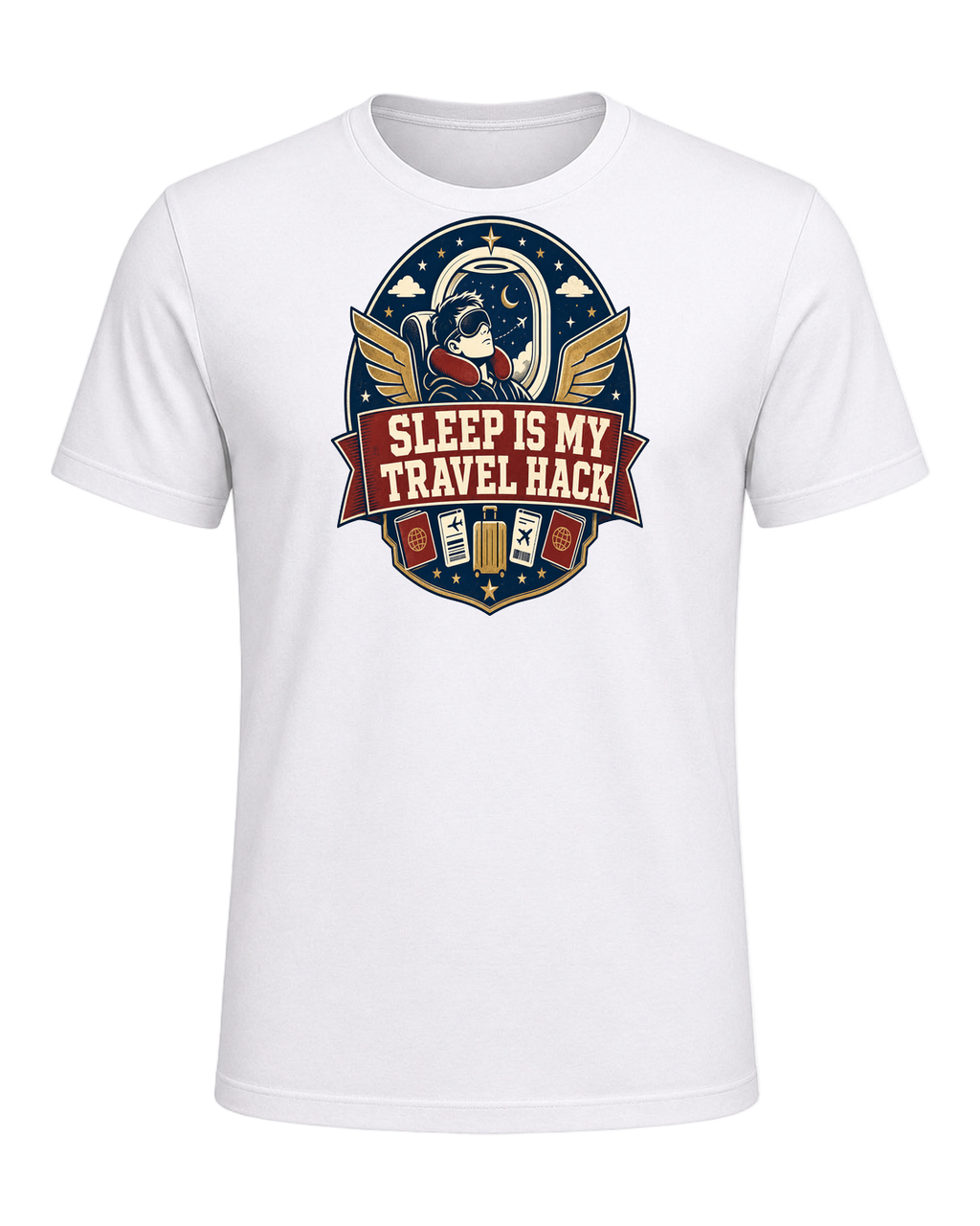 SLEEP IS MY TRAVEL HACK — White