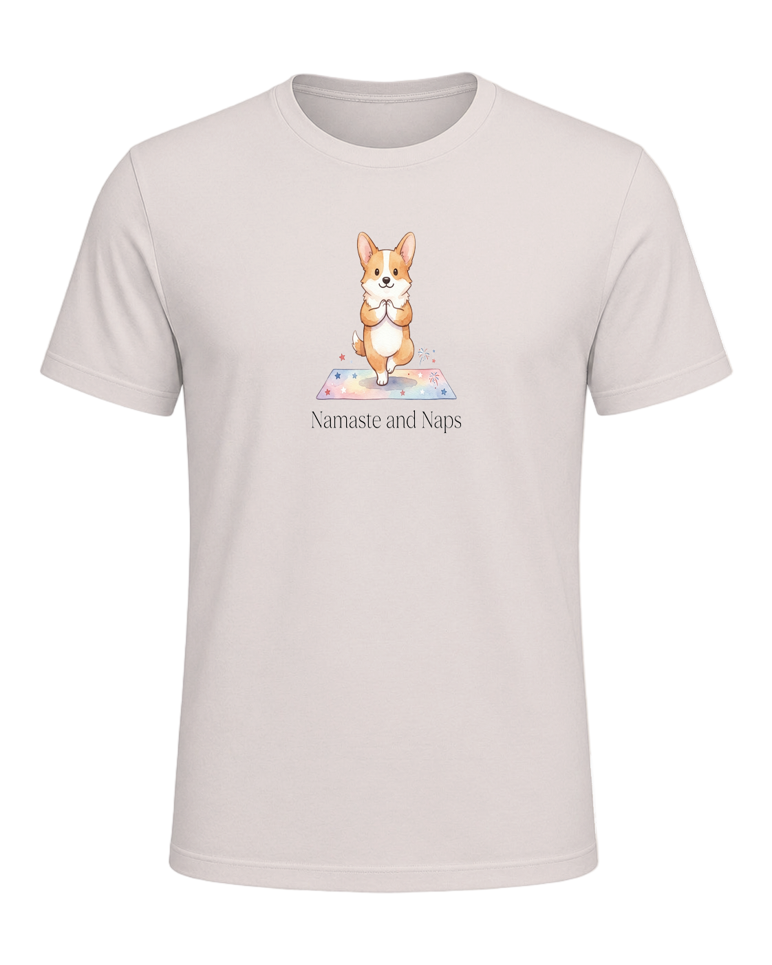 Corgi + Yoga — Heather Dust