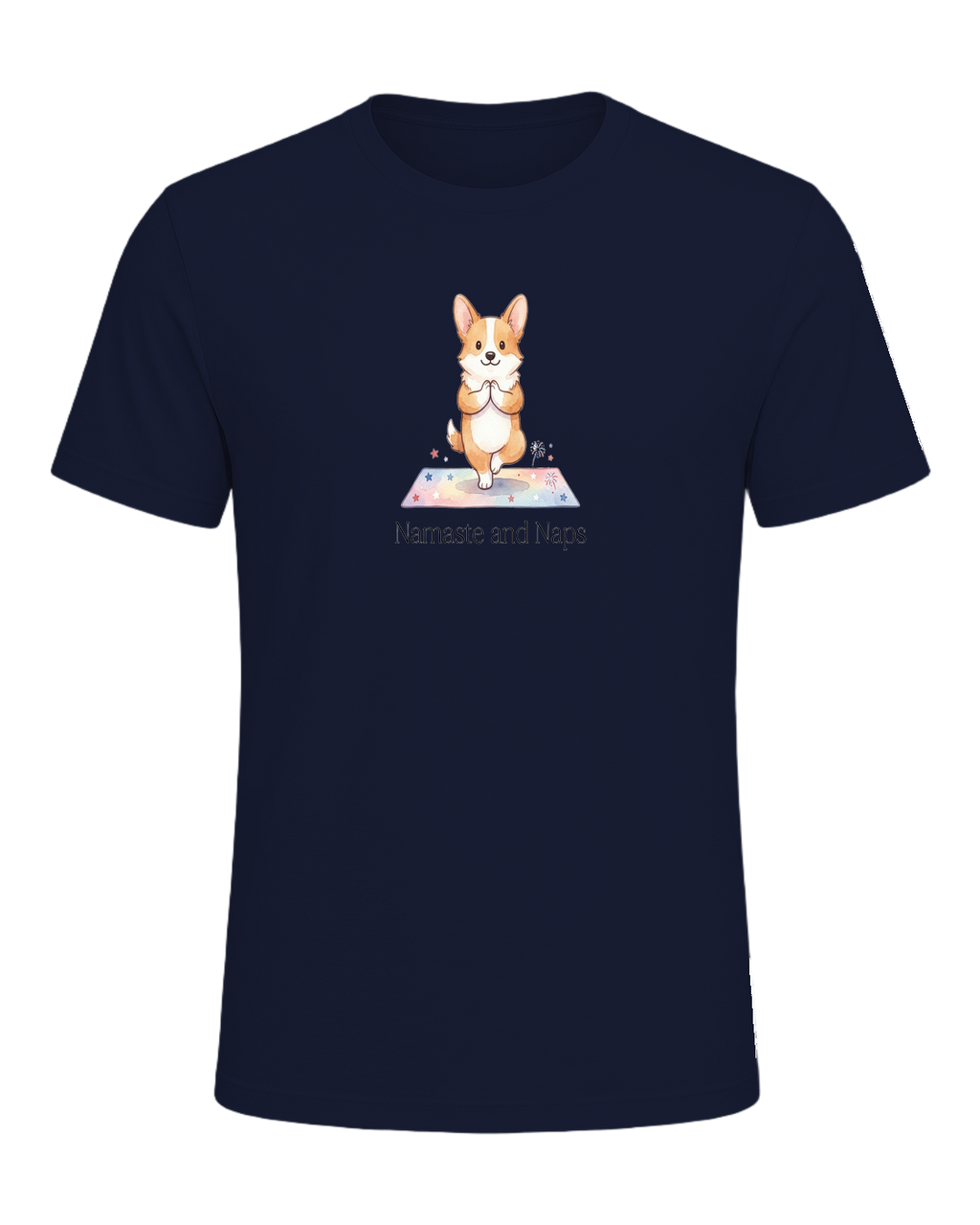 Corgi + Yoga — Navy