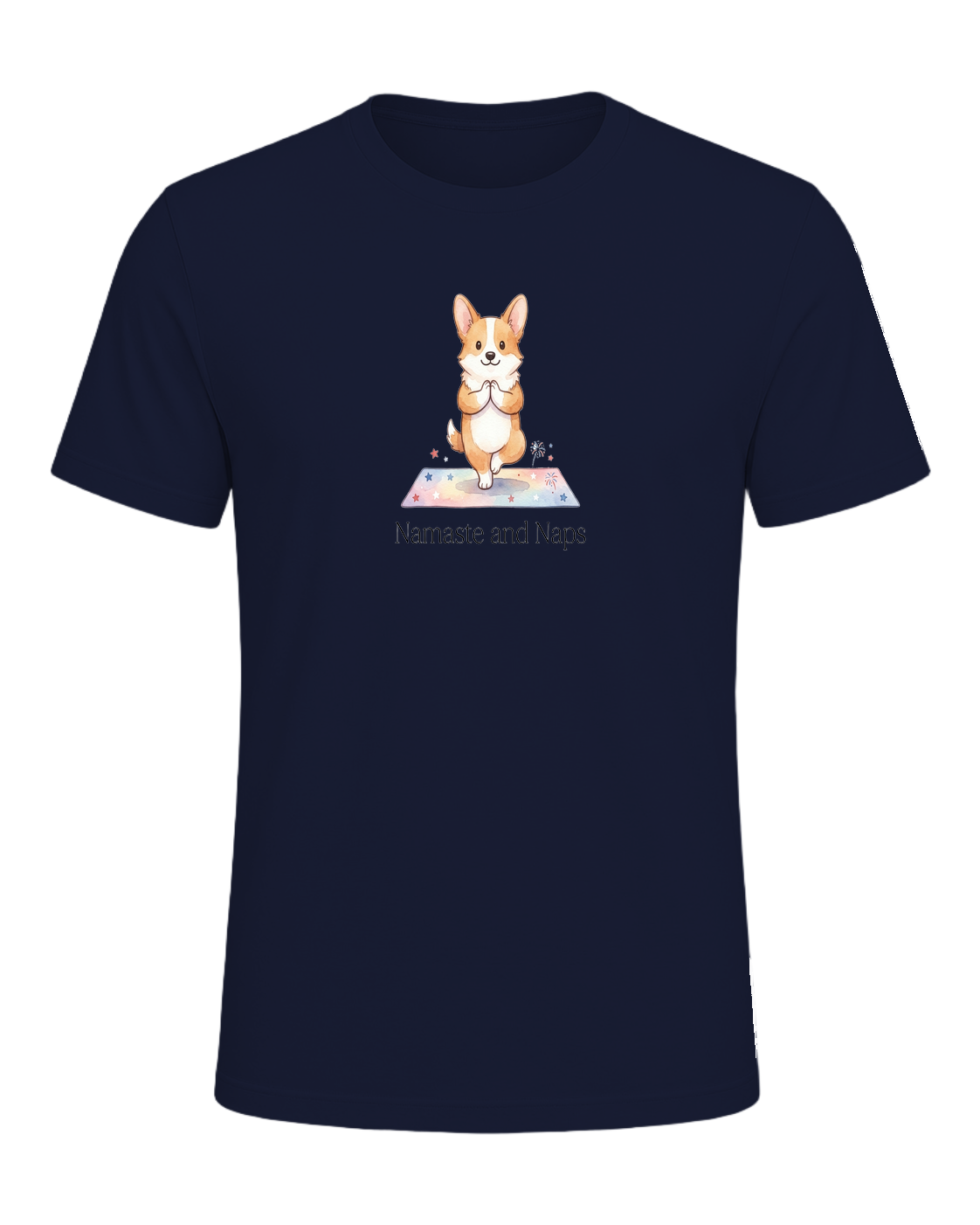 Corgi + Yoga — Navy