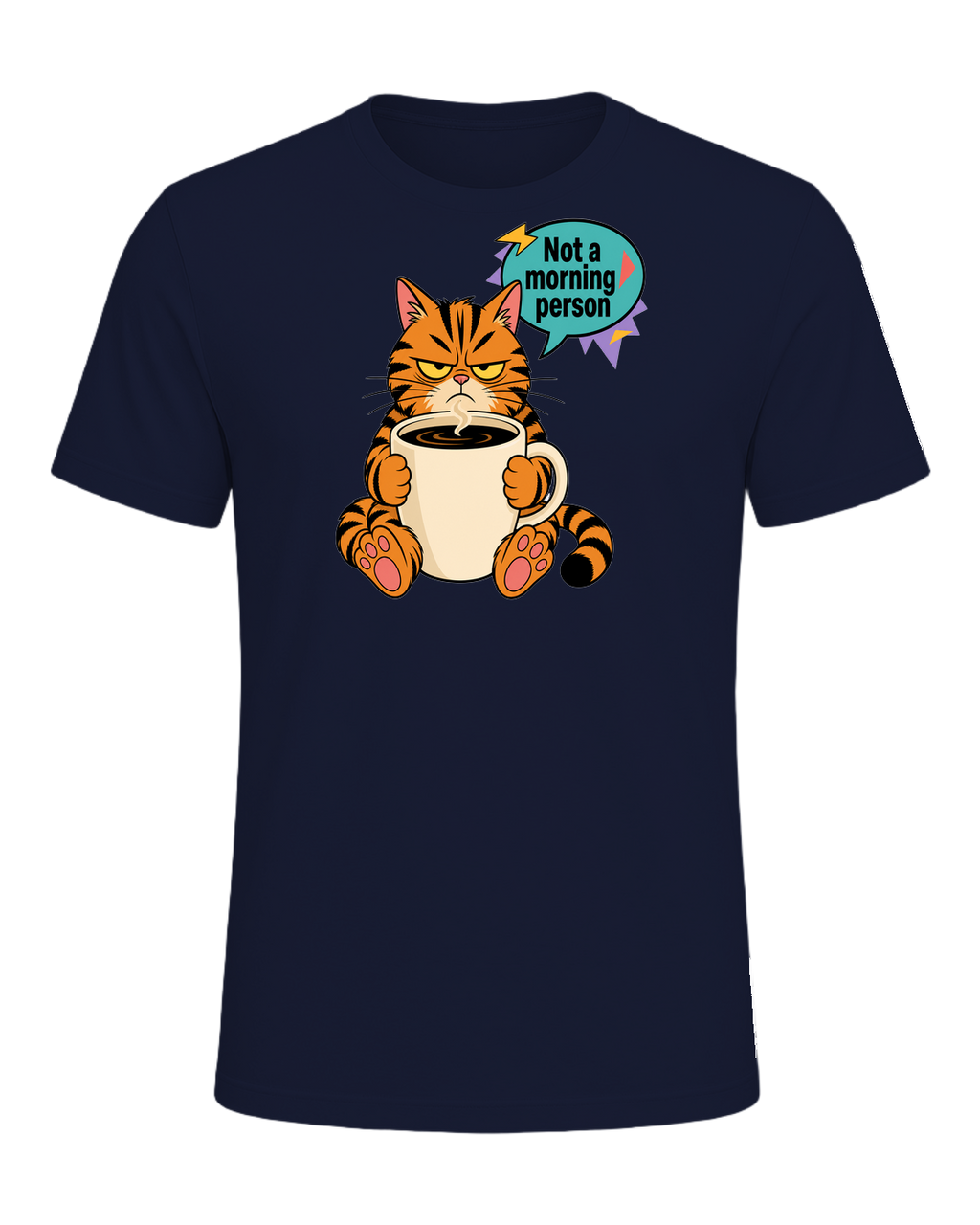 Grumpy Tabby Coffee — Navy