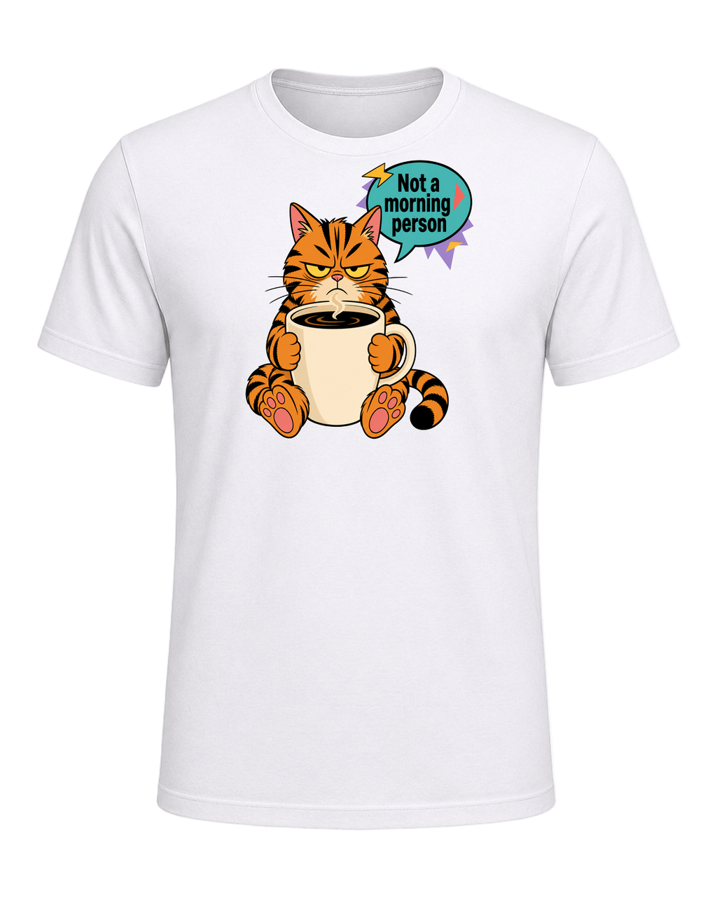 Grumpy Tabby Coffee — White