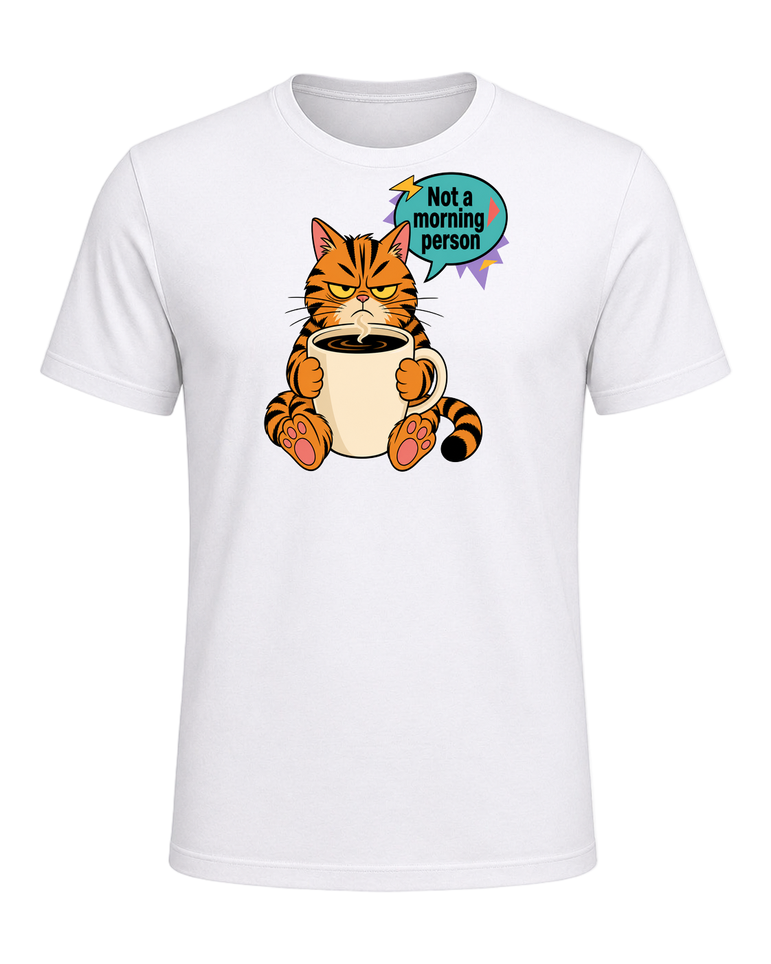 Grumpy Tabby Coffee — White