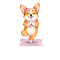 Corgi + Yoga