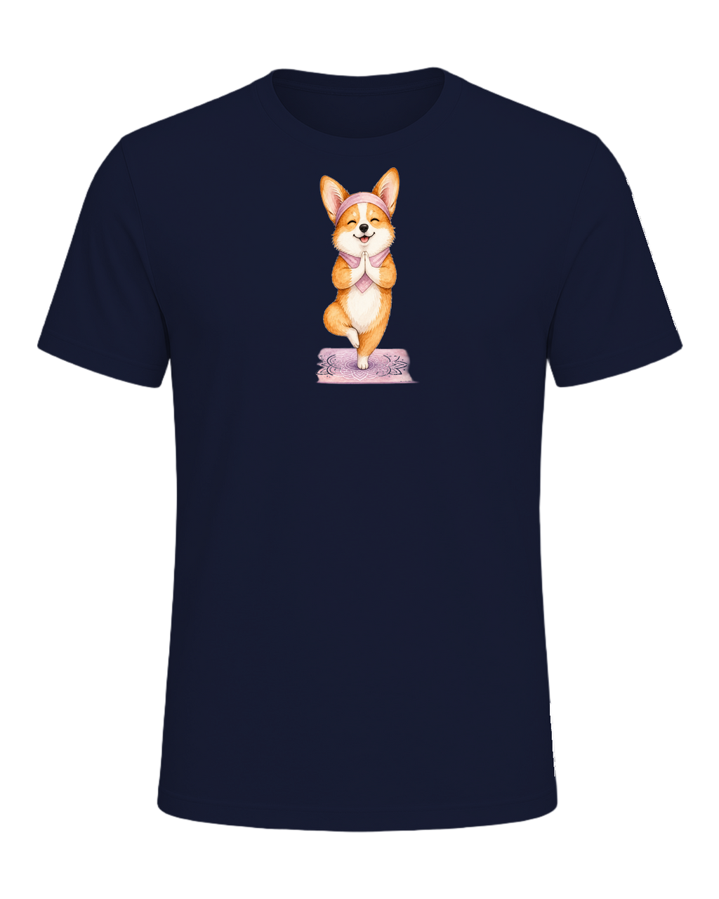 Corgi + Yoga — Navy