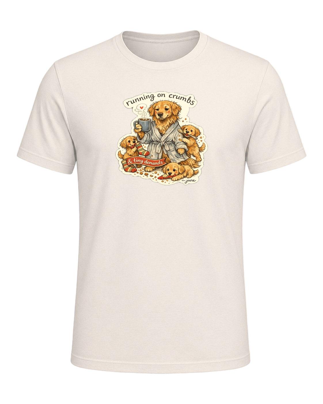 Running On Crumbs & Tiny Demands Tee — Natural