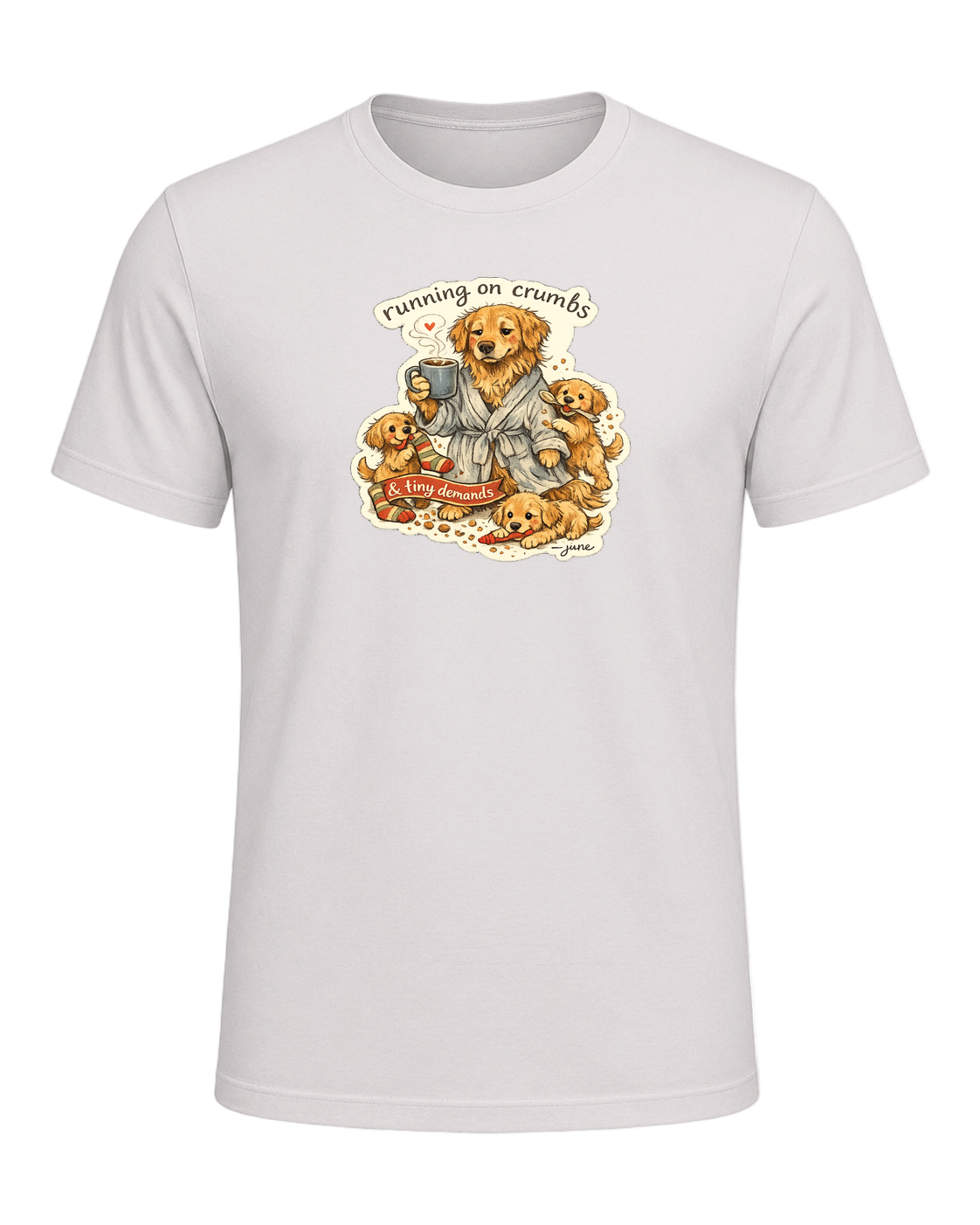 Running On Crumbs & Tiny Demands Tee — Vintage White