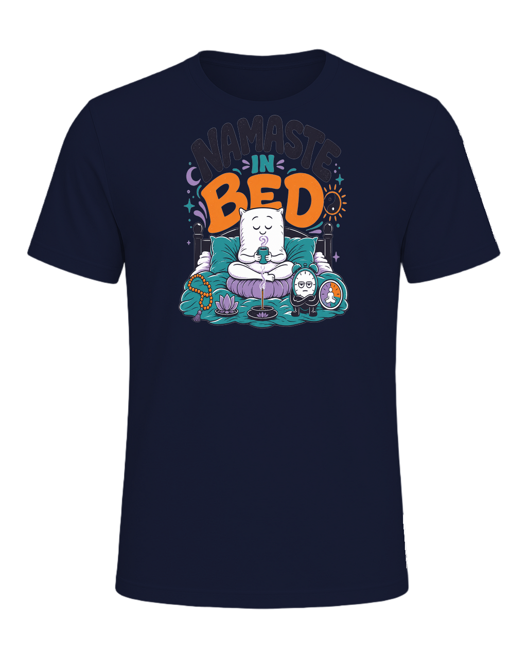 NAMASTE IN BED — Navy