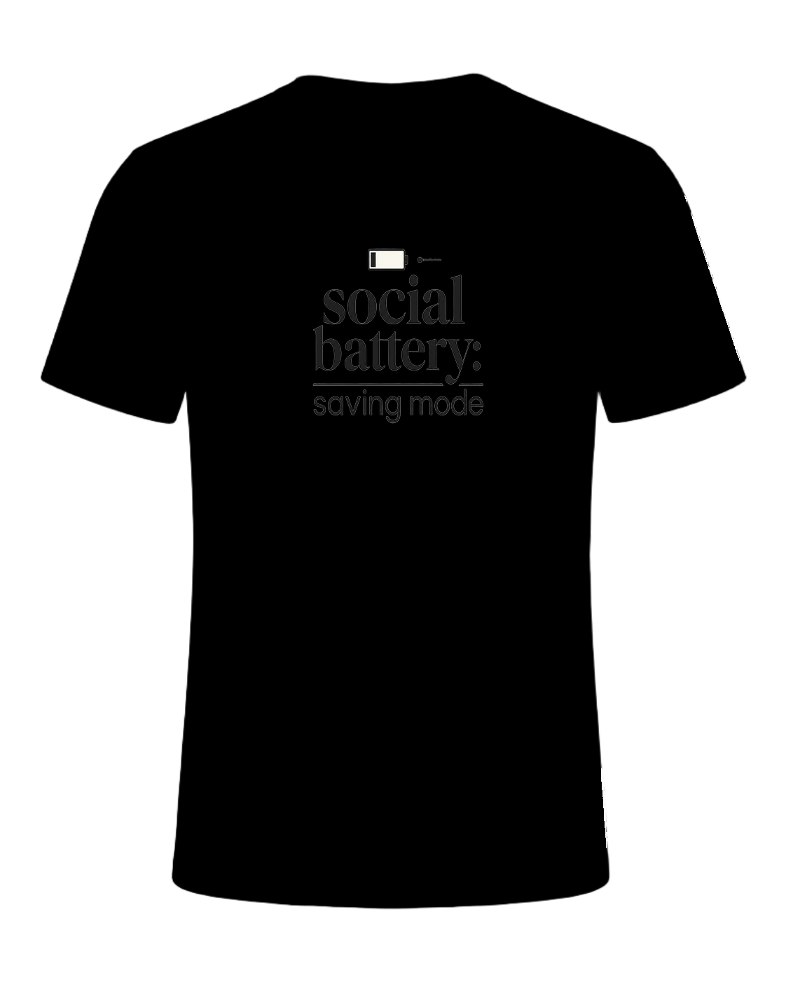social battery: saving mode — Black