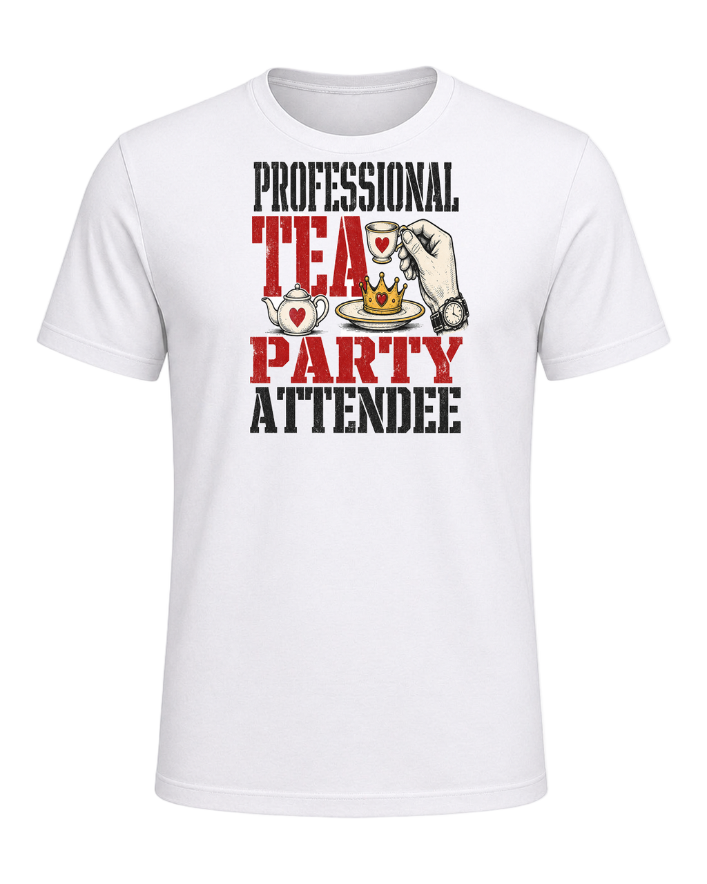 Professional tea party attendee — White