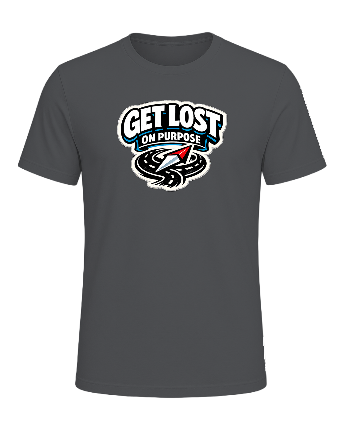 Get Lost On Purpose Tee — Asphalt