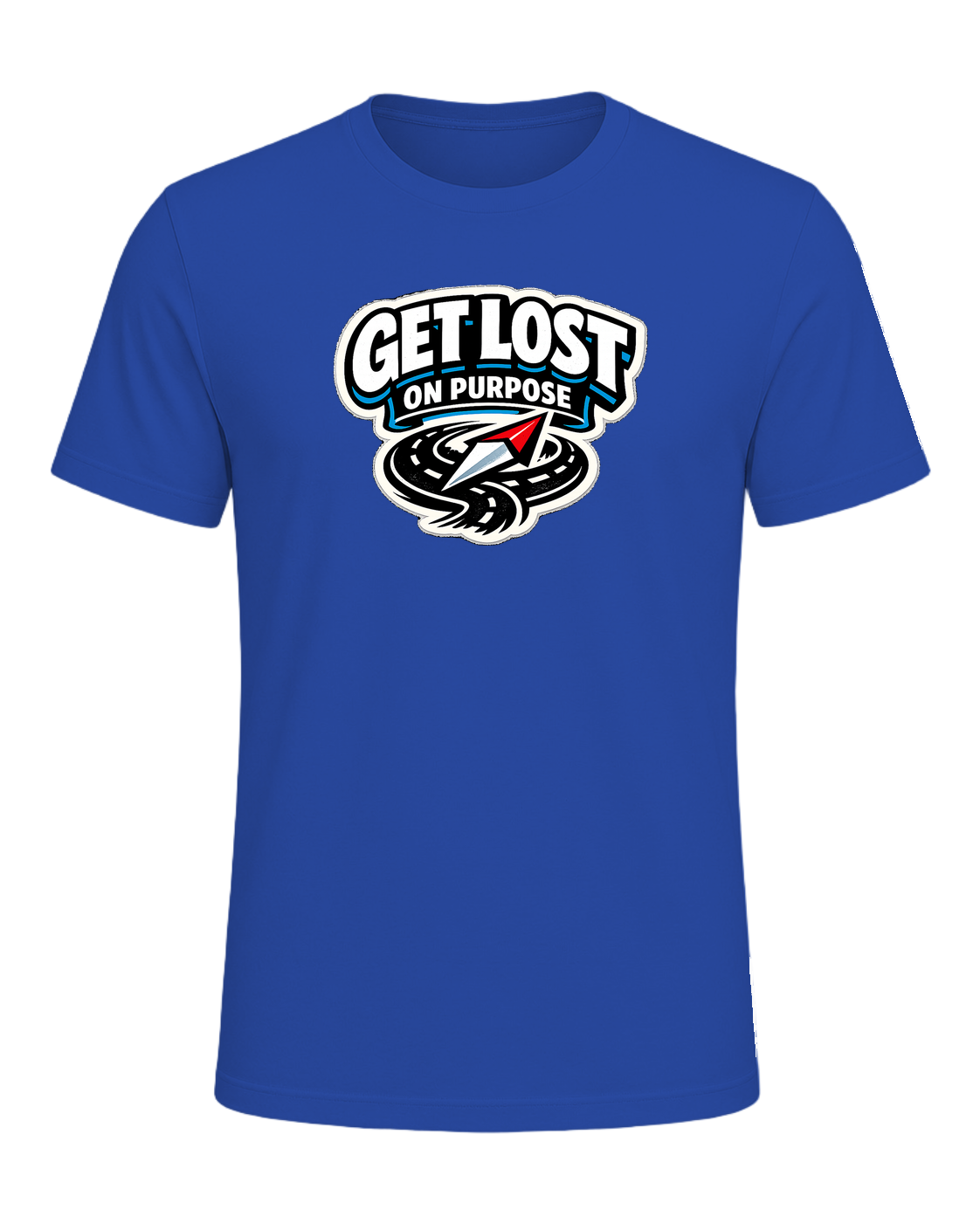 Get Lost On Purpose Tee — True Royal