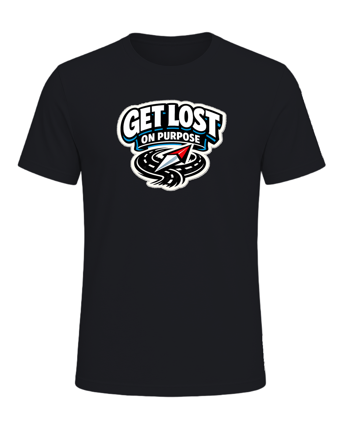 Get Lost On Purpose Tee — Vintage Black