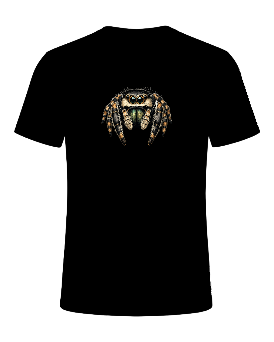 Jumping Spider Close-up Art — Black