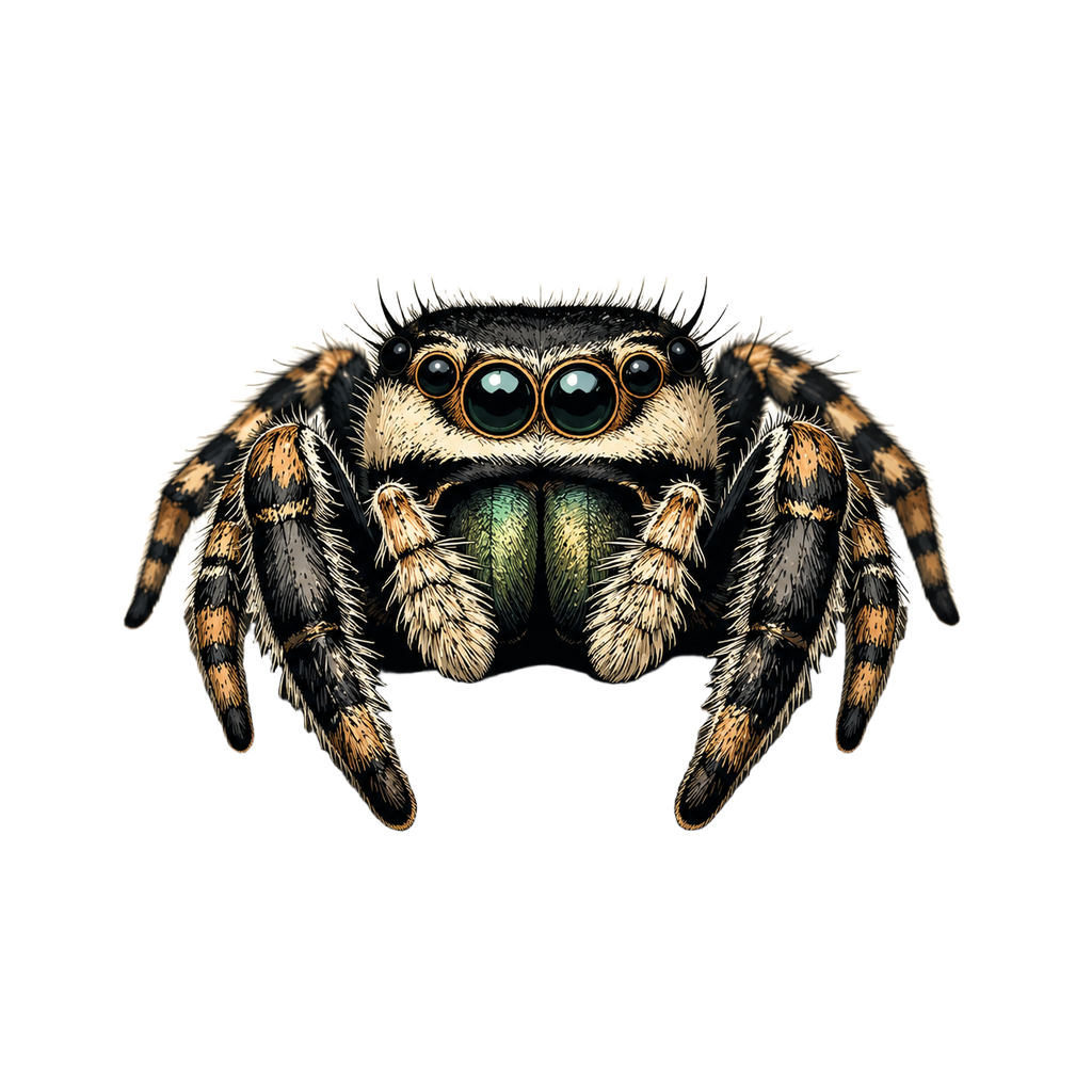 Jumping Spider Close-up Art