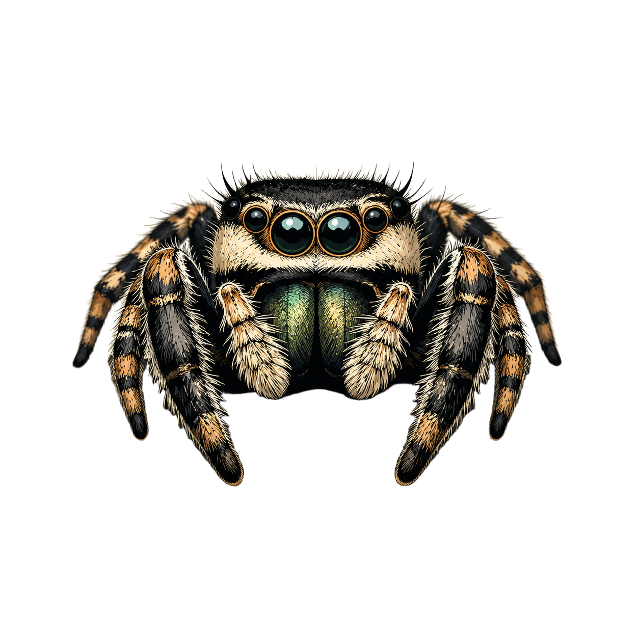 Jumping Spider Close-up Art