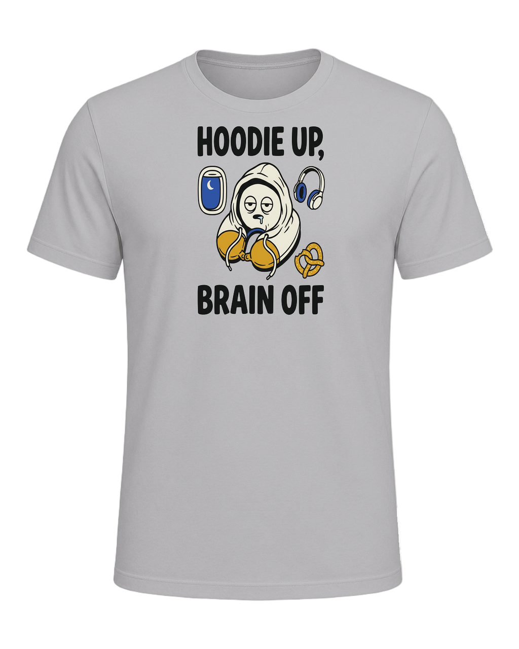 HOODIE UP, BRAIN OFF — Athletic Heather