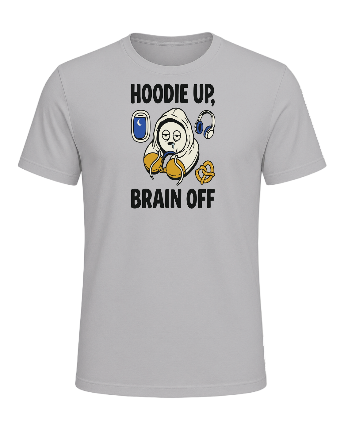 HOODIE UP, BRAIN OFF — Athletic Heather