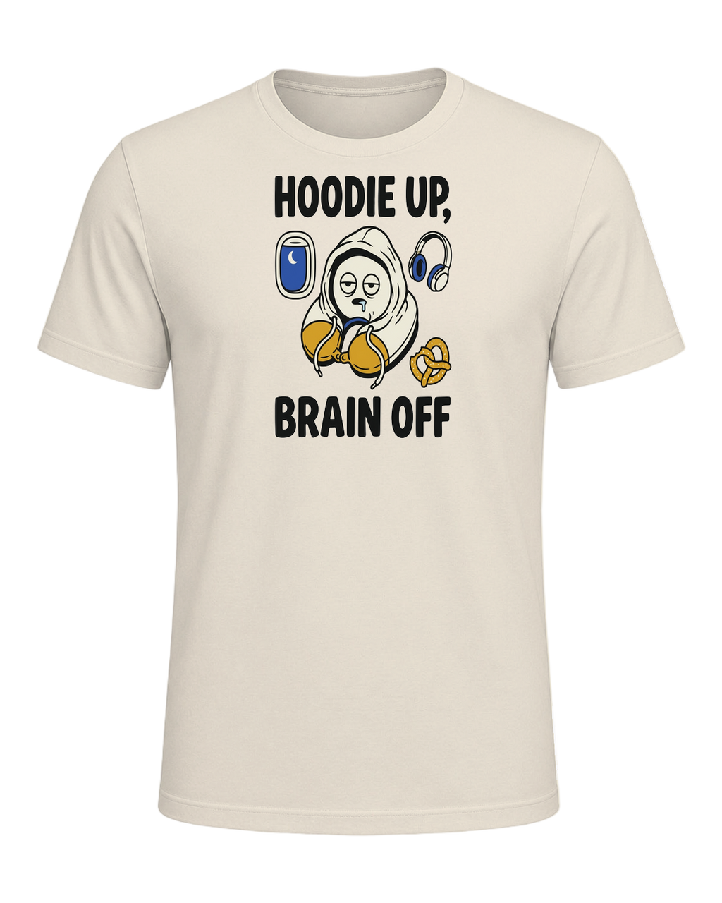 HOODIE UP, BRAIN OFF — Heather Prism Natural
