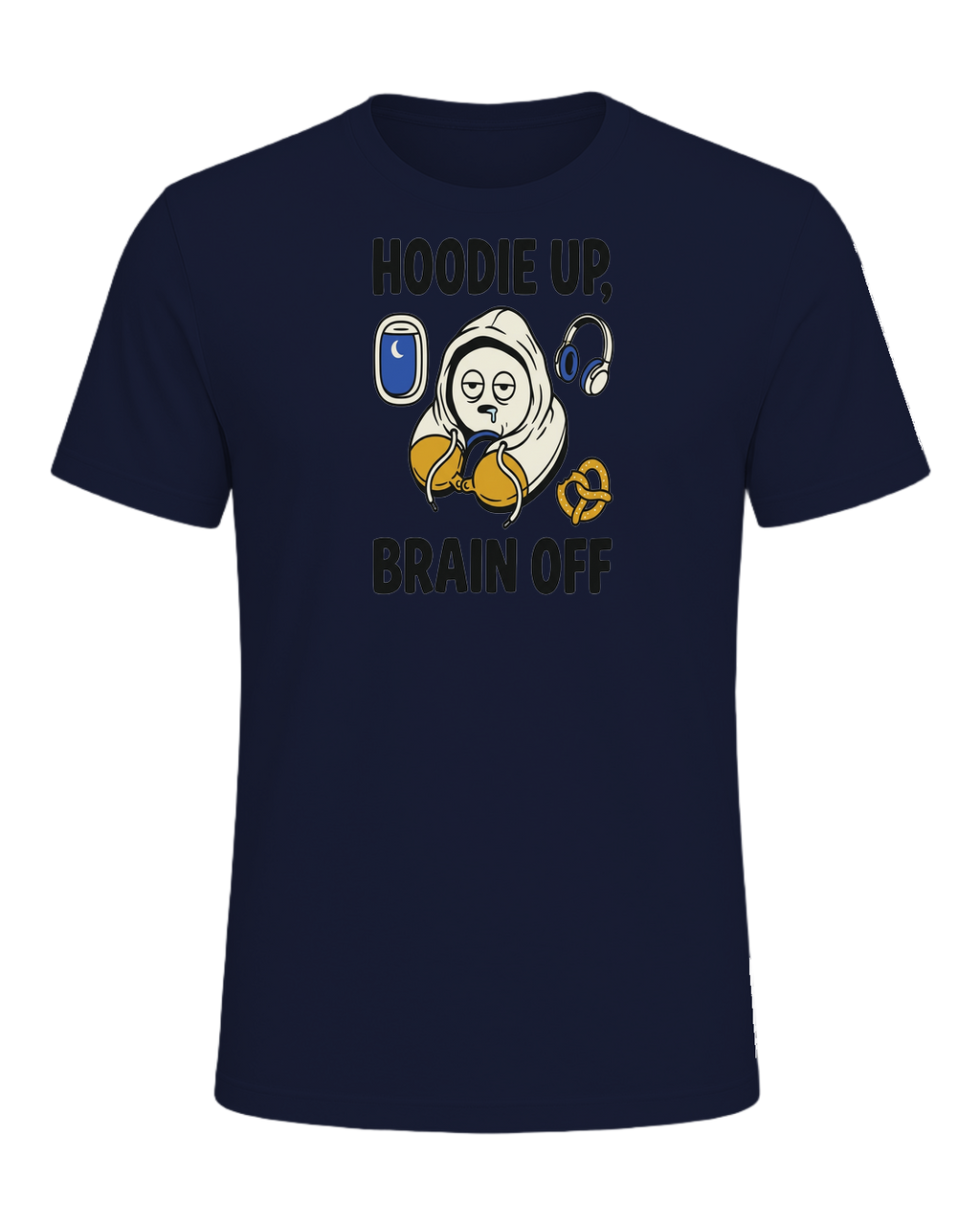 HOODIE UP, BRAIN OFF — Navy
