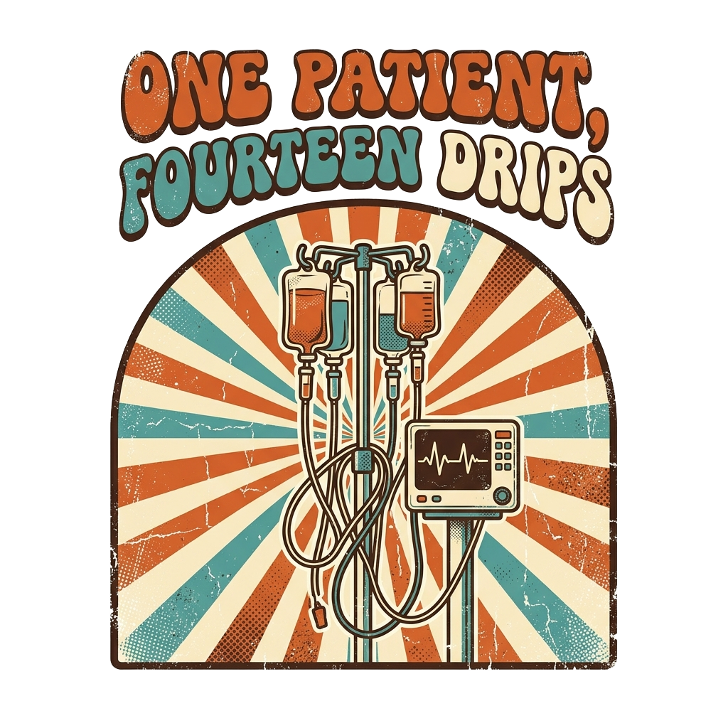 ONE PATIENT, FOURTEEN DRIPS