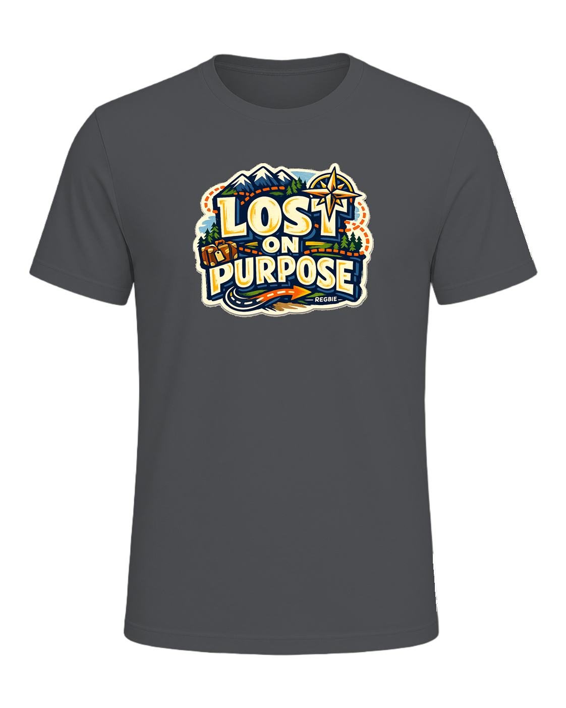 Lost On Purpose Tee — Asphalt