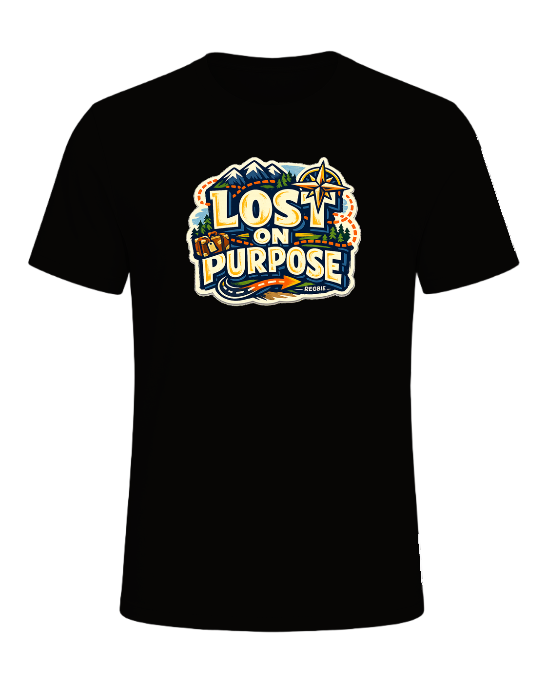 Lost On Purpose Tee — Black Heather