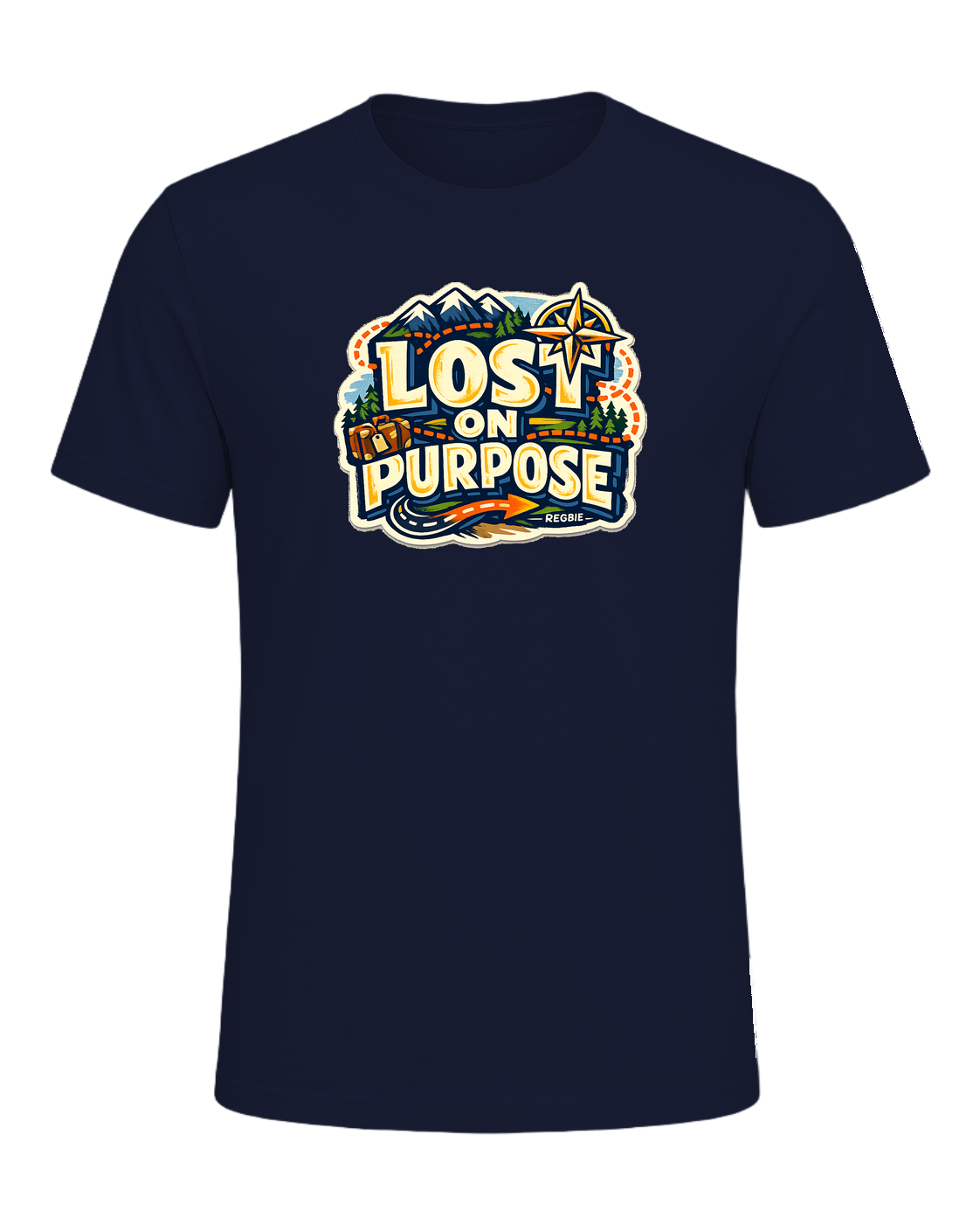 Lost On Purpose Tee — Navy