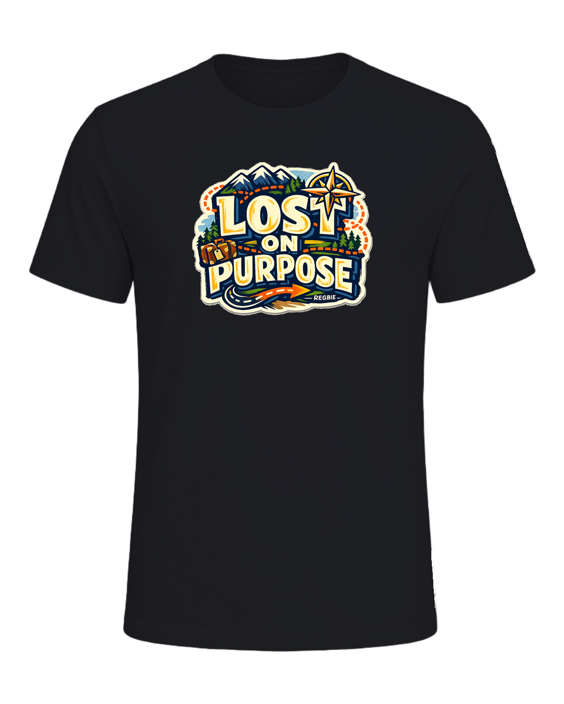 Lost On Purpose Tee — Vintage Black