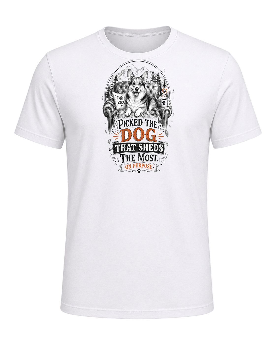 Picked the Dog That Sheds the Most. On Purpose. — White