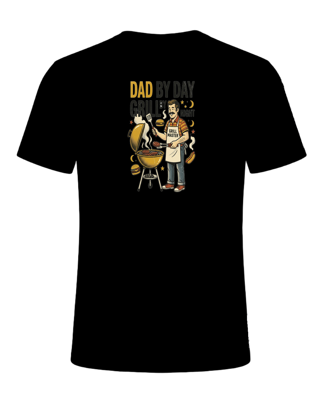 DAD BY DAY GRILL BY NIGHT — Black