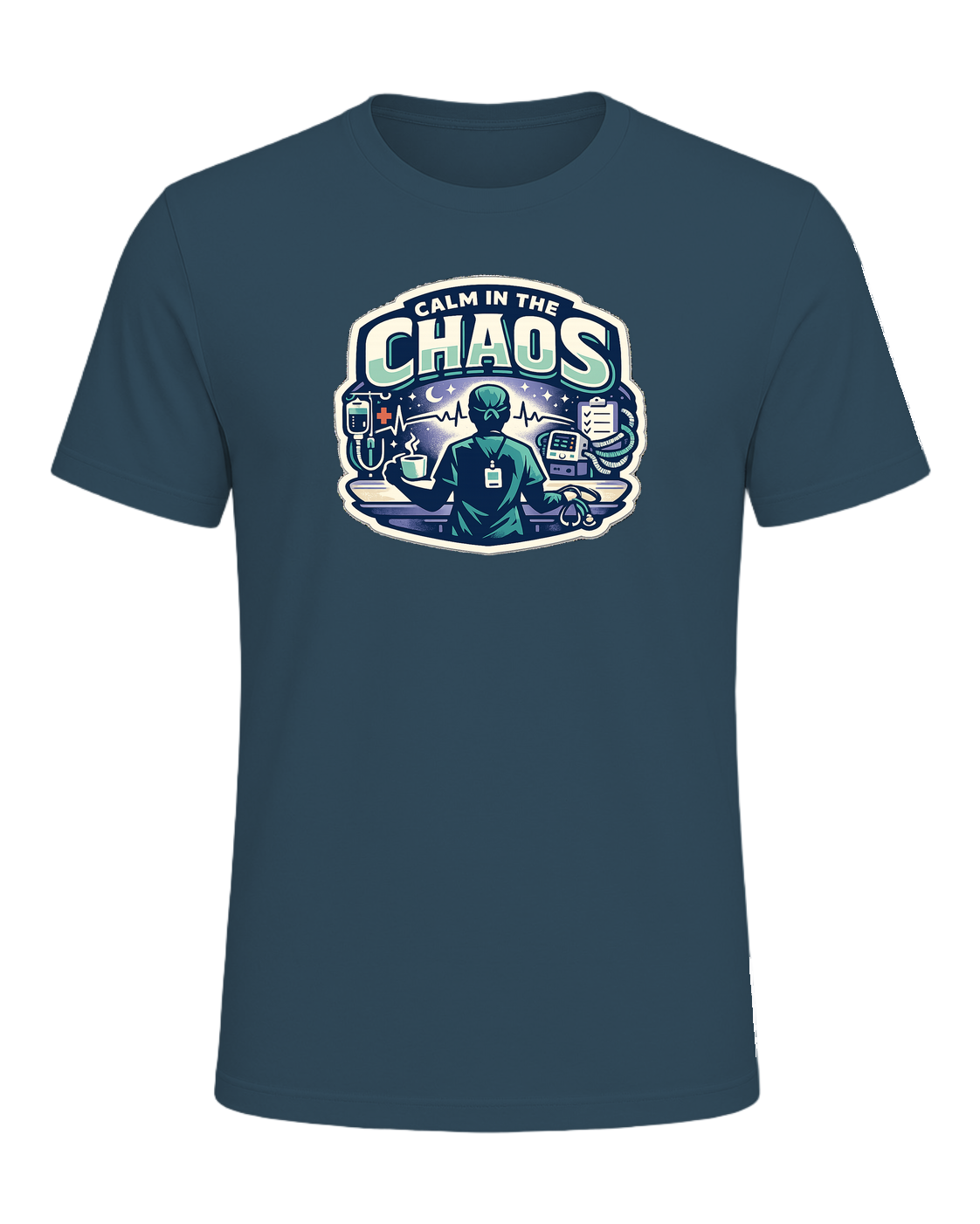 Calm In The Chaos Tee — Deep Teal