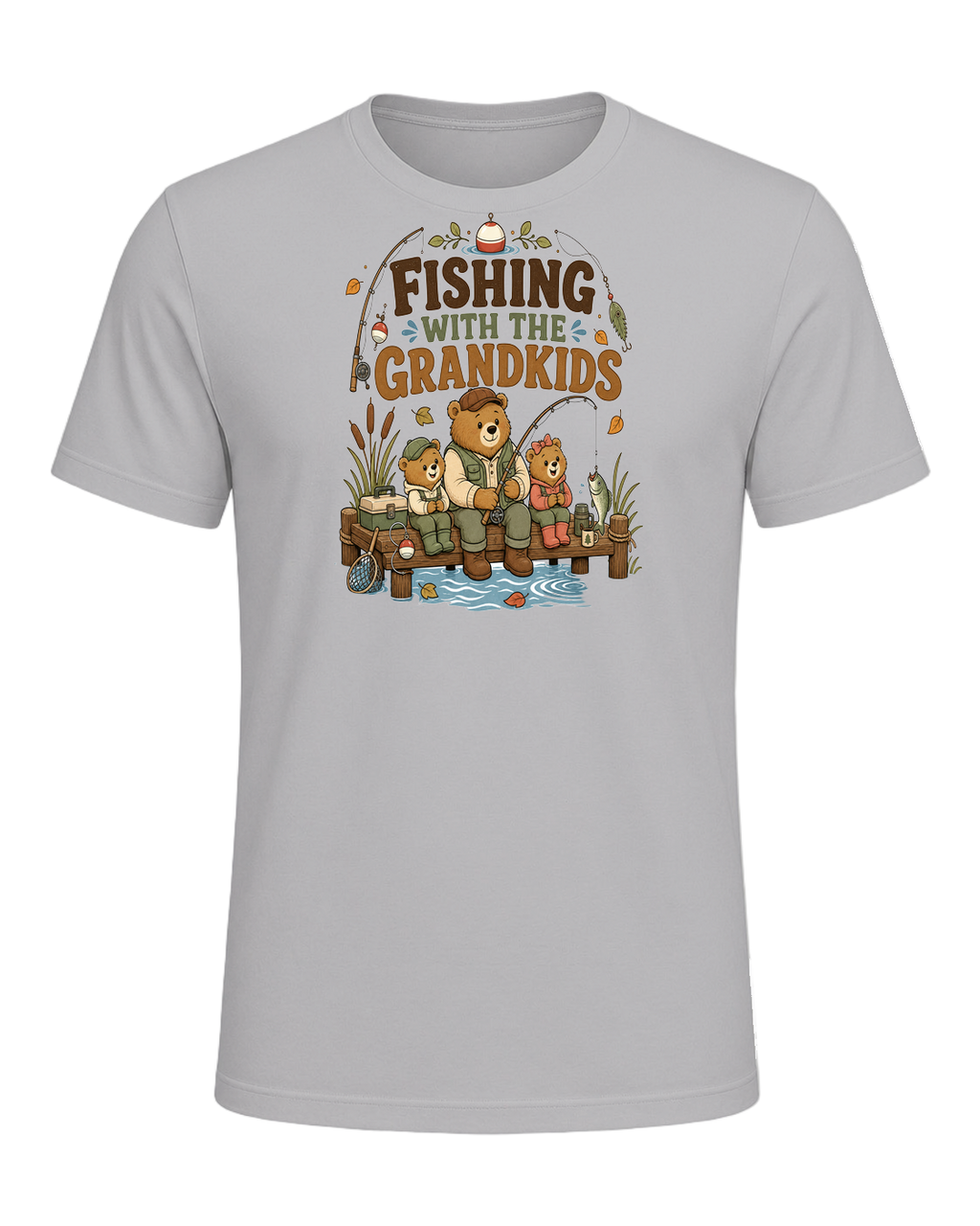 FISHING WITH THE GRANDKIDS — Athletic Heather