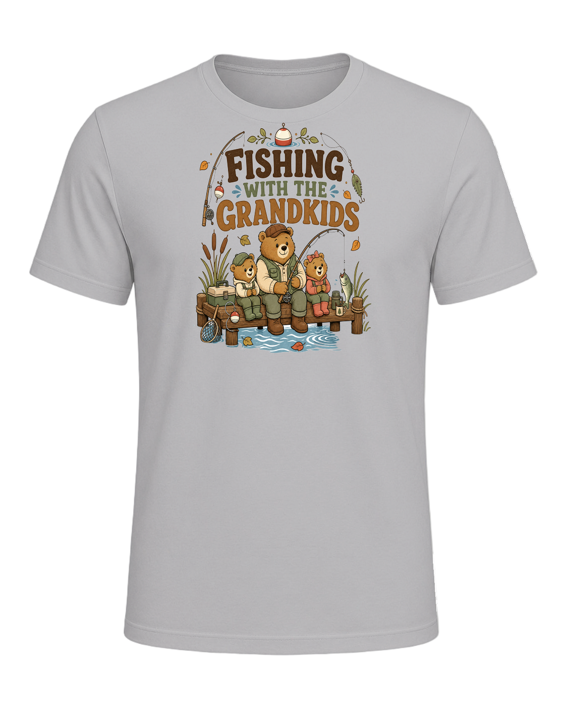 FISHING WITH THE GRANDKIDS — Athletic Heather