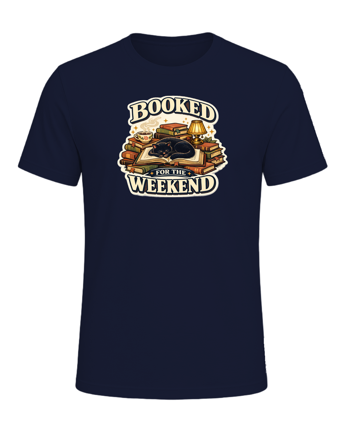 Booked For The Weekend Tee — Navy
