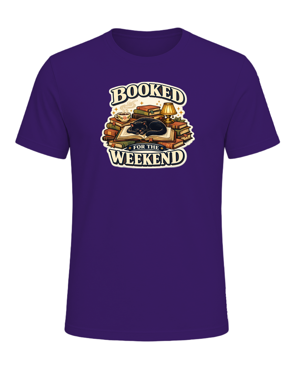 Booked For The Weekend Tee — Team Purple