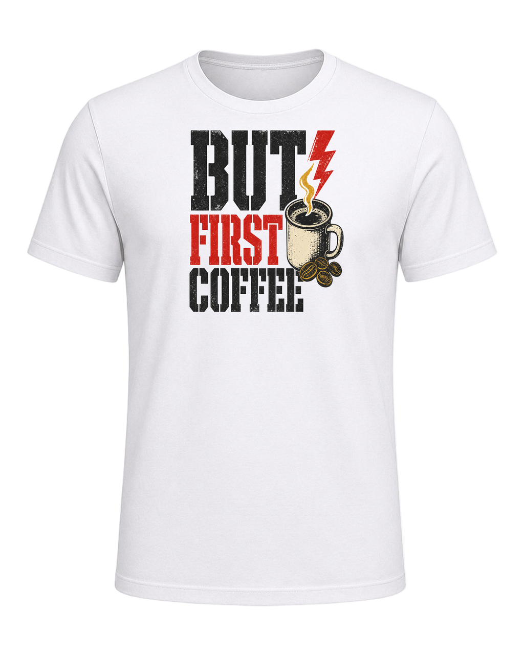 BUT FIRST COFFEE — White