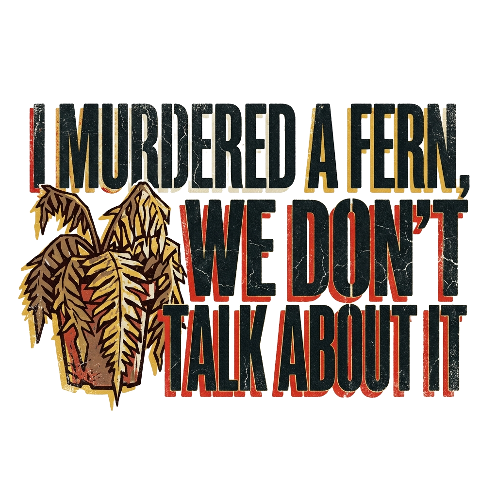 I MURDERED A FERN, WE DON'T TALK ABOUT IT