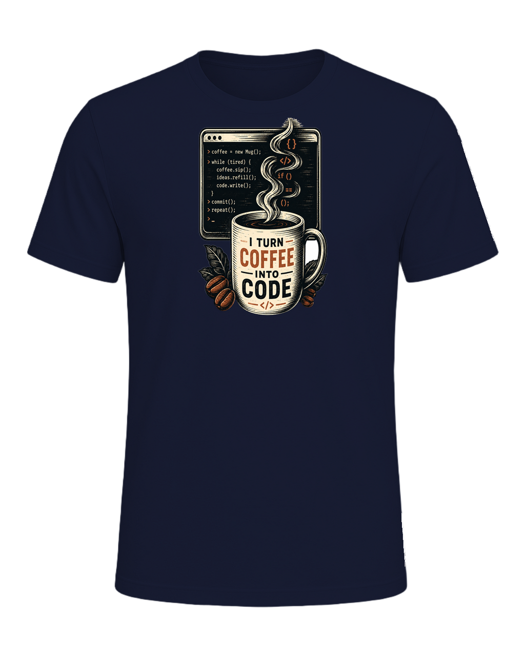 Coffee + Programmer — Navy