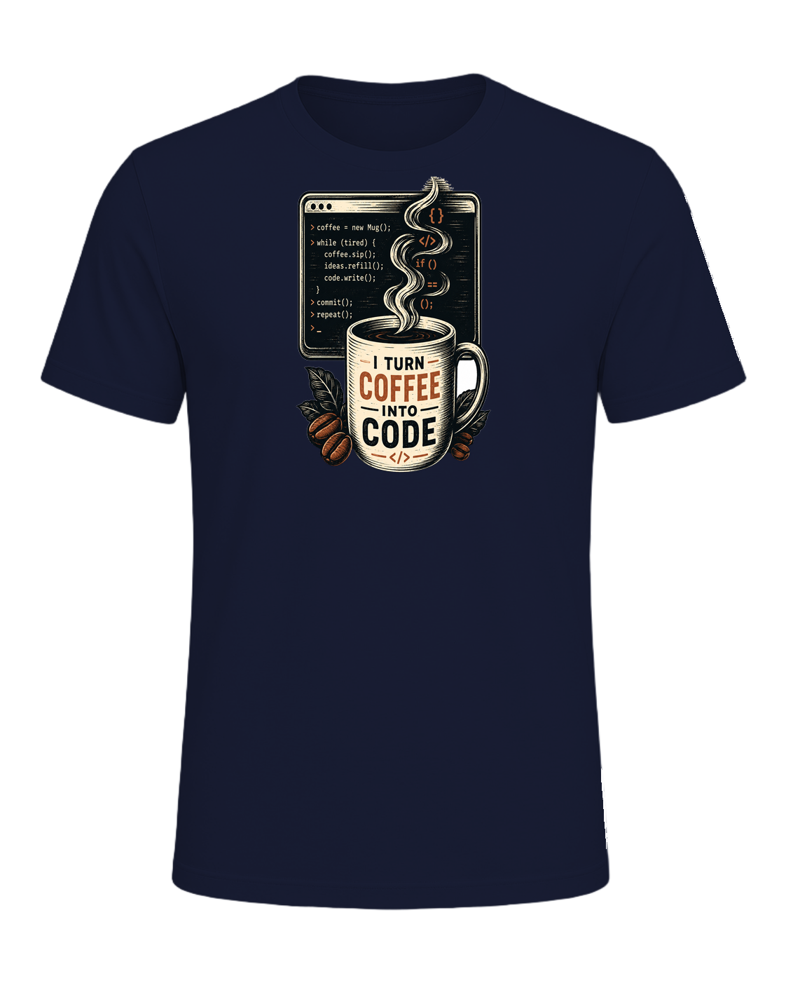 Coffee + Programmer — Navy