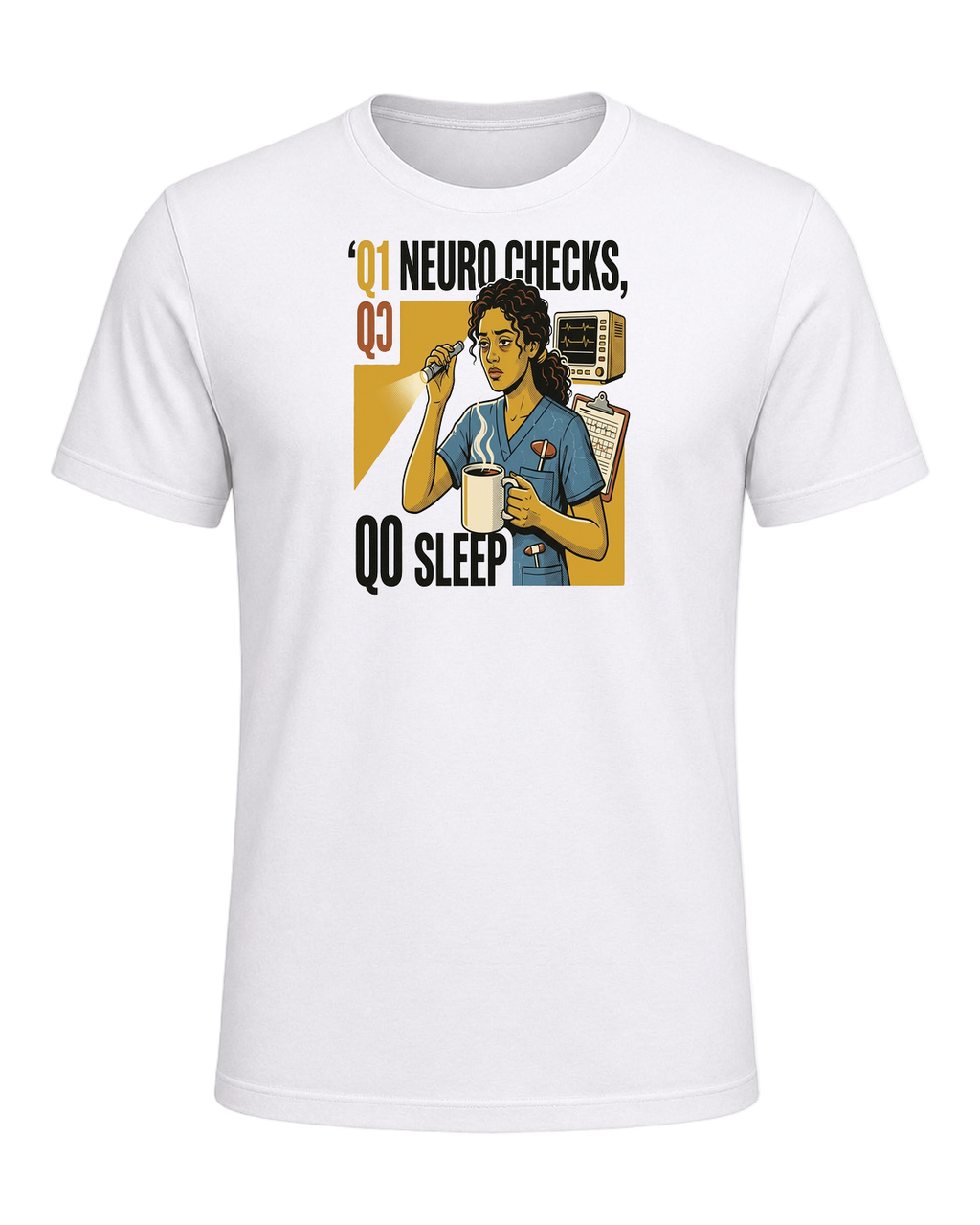 Q1 NEURO CHECKS, Q0 SLEEP — White