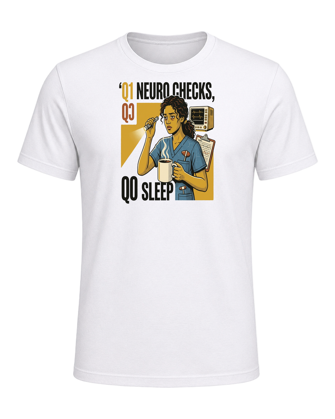 Q1 NEURO CHECKS, Q0 SLEEP — White