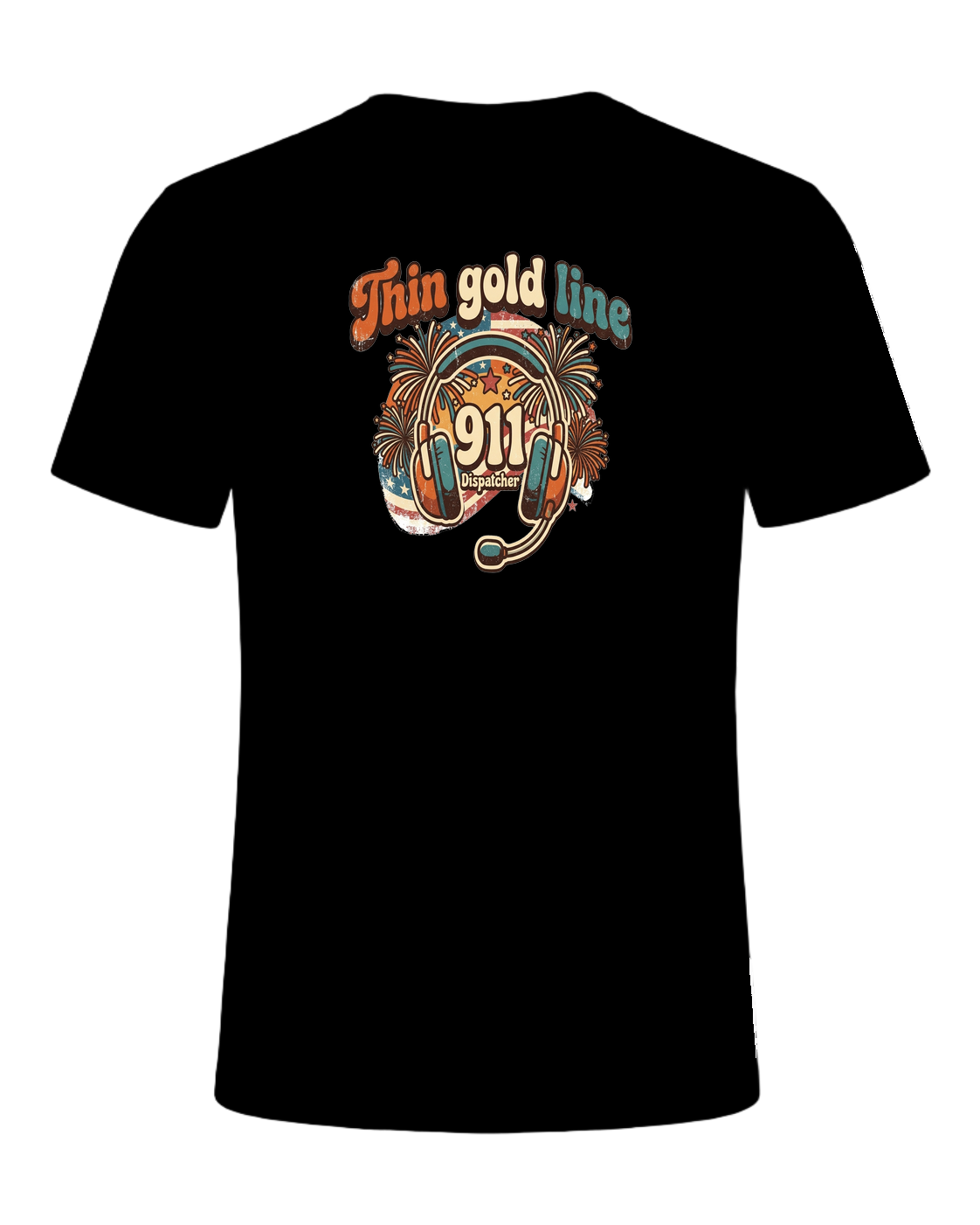 Thin gold line — Black