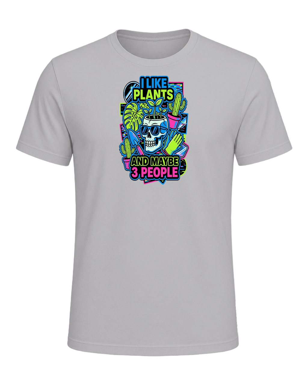 I LIKE PLANTS AND MAYBE 3 PEOPLE — Athletic Heather