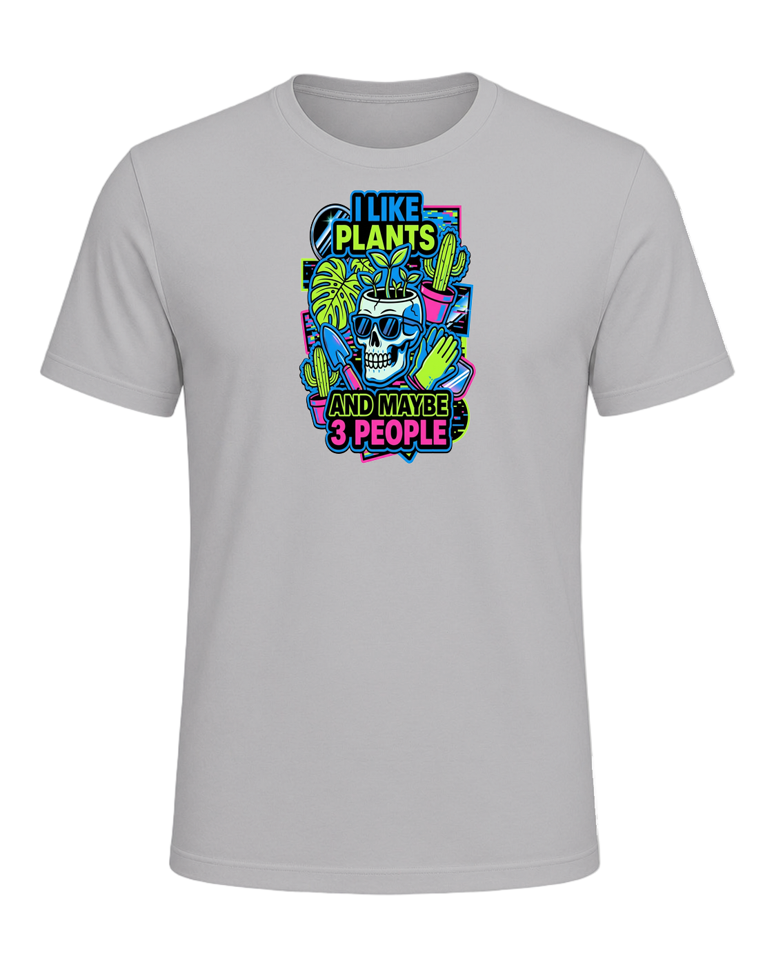 I LIKE PLANTS AND MAYBE 3 PEOPLE — Athletic Heather