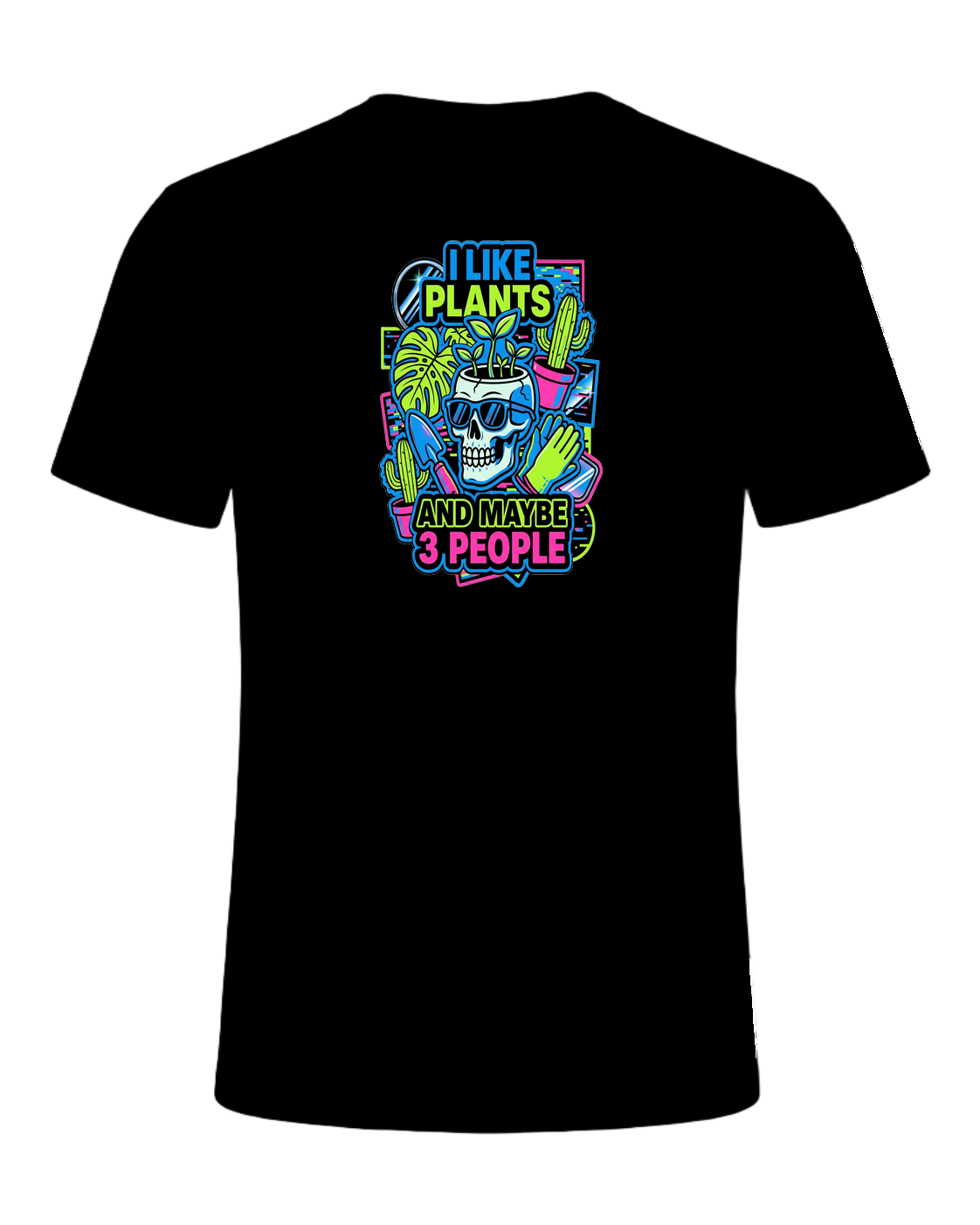 I LIKE PLANTS AND MAYBE 3 PEOPLE — Black