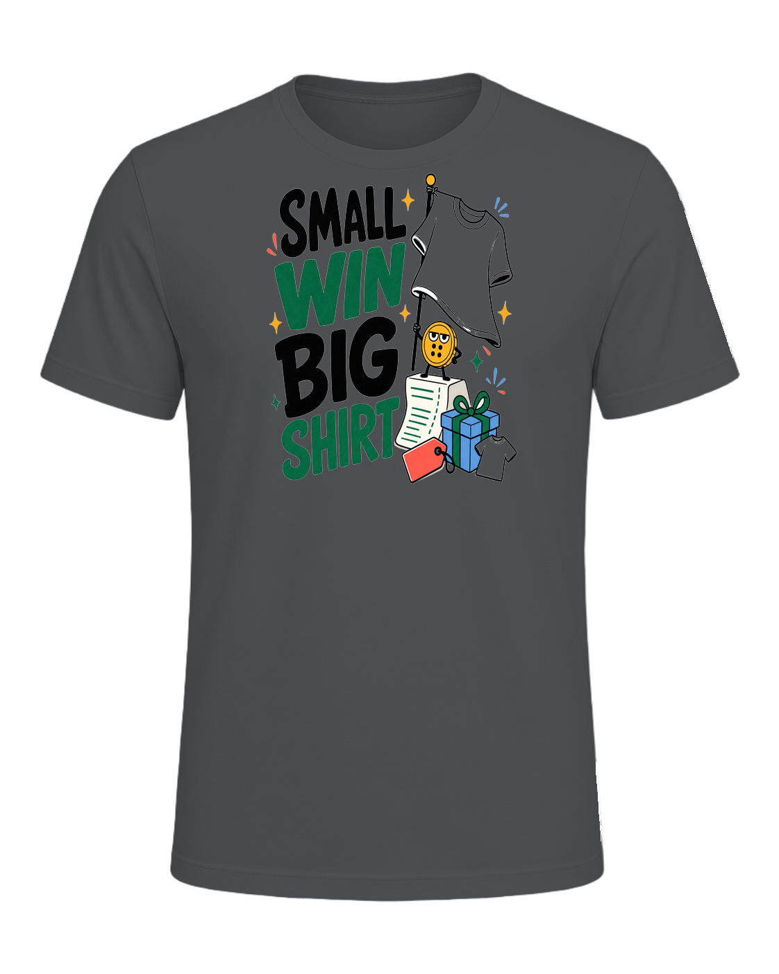 SMALL WIN BIG SHIRT — Asphalt